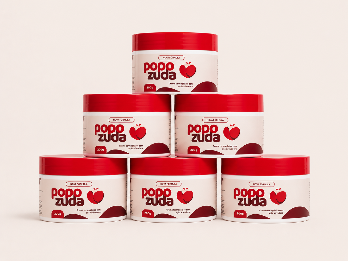 6 frascos Popozuda Cream